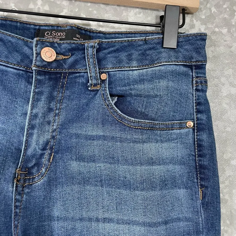 Ci Sono Medium Wash Mid Rise Skinny Jeans - Size 9/29 - The Basics Collection
